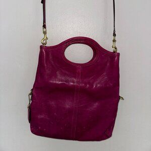 Purple Leather Coach Bag